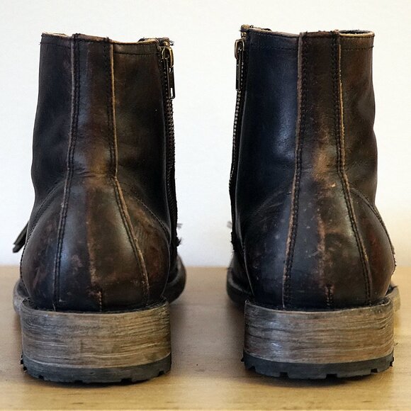 Freebird by Steven PENDLETON Men's Black Distressed Military Boots 12 US - Picture 5 of 16